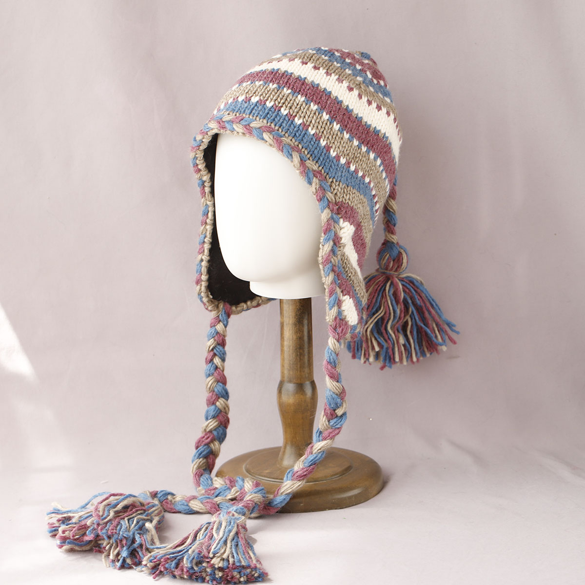 Winter Trapper Hat - ボンバーブレードヘア ハンドフックハット ファー レディース 冬用 厚手