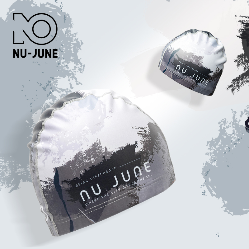 Swim Hat Silicone - Nujune-大人用の伸縮性水泳帽,調節可能,快適,耳の保護,夏用