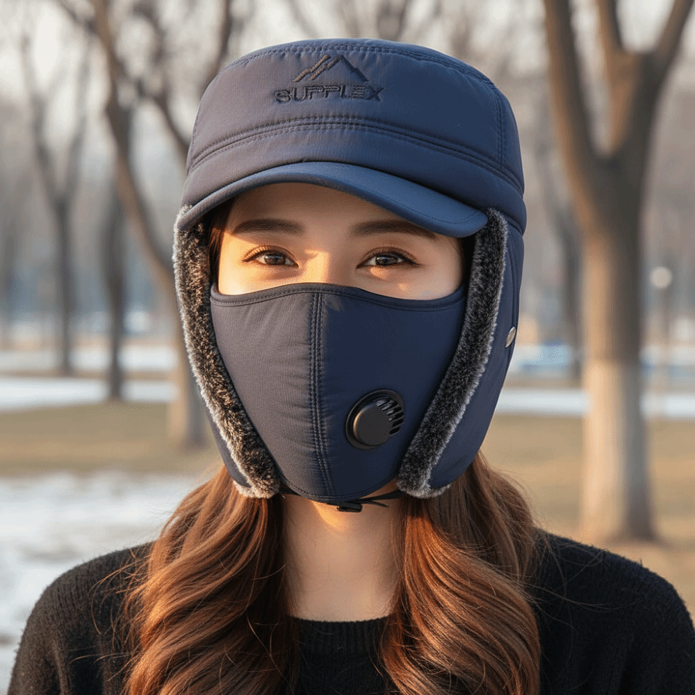 Winter Trapper Hat - 厚手の冬用トラッパーハット、取り外し可能なフリース裏地付き、防風保温キャップ、通気性のあるパッド入りフリースイヤーフラップ付き帽子、おじいちゃんへのプレゼント