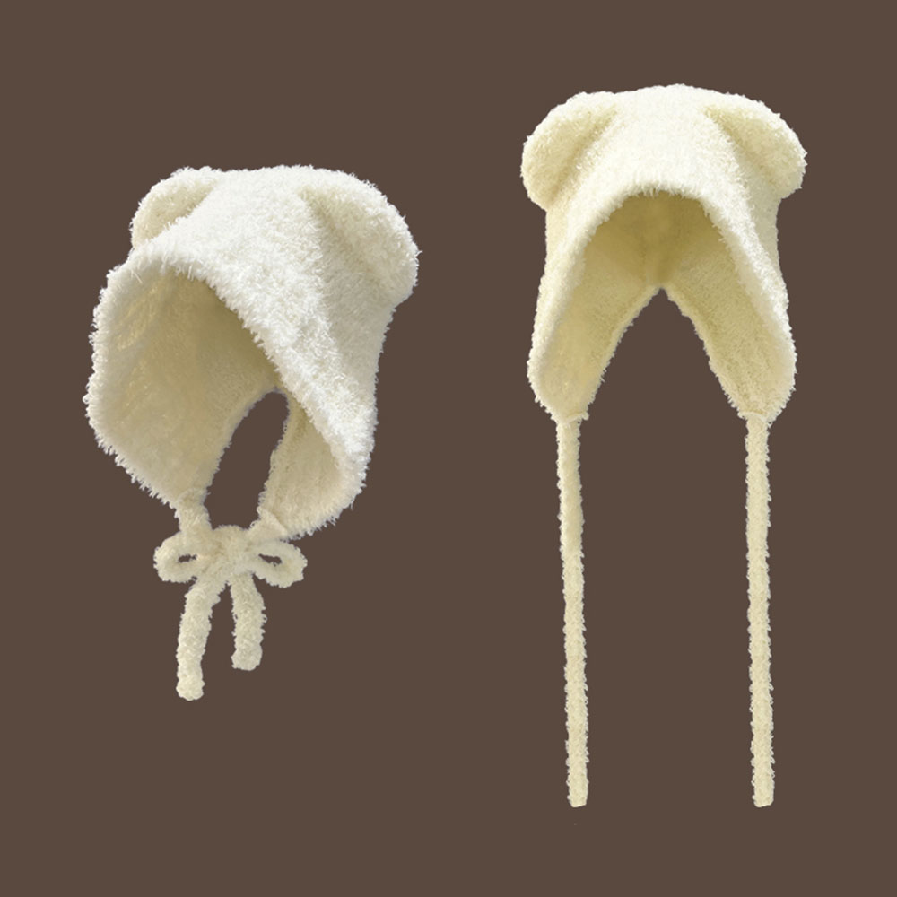 新しいラムヘア冬原宿 y2k ビーニーニット帽子女性レースア - Winter Trapper Hat のレビューと価格