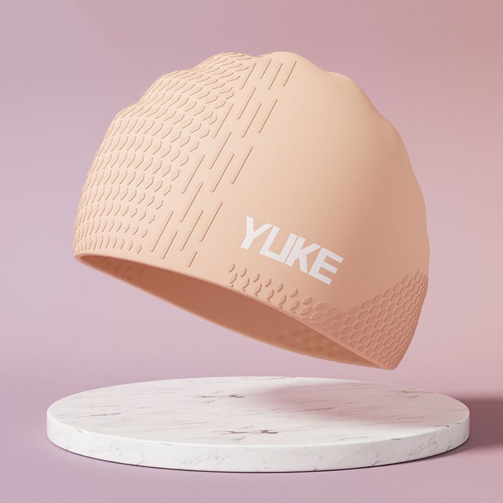 ソリッドカラーの水泳帽子弾性軽量シリコン水泳キャップロングヘ - Swim Hat Silicone のレビューと価格