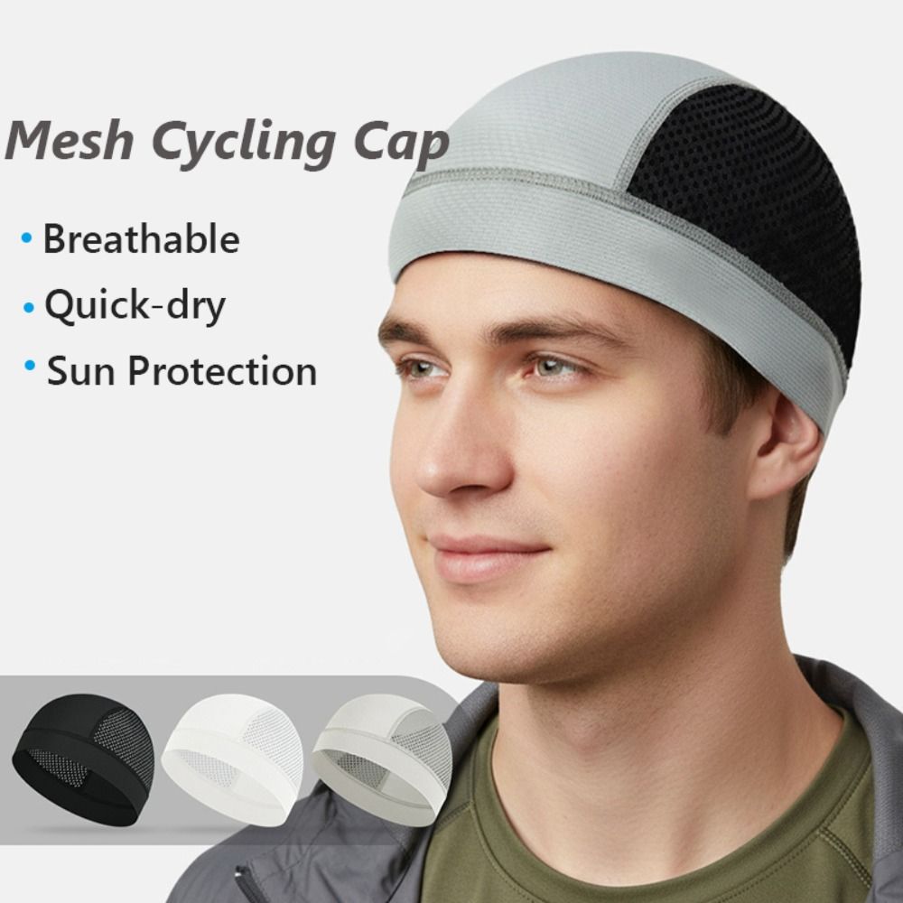 カジュアルな薄手メッシュスカルビーニーキャップ、日焼け防止、 - Skull Cap Helmet Liner のレビューと価格
