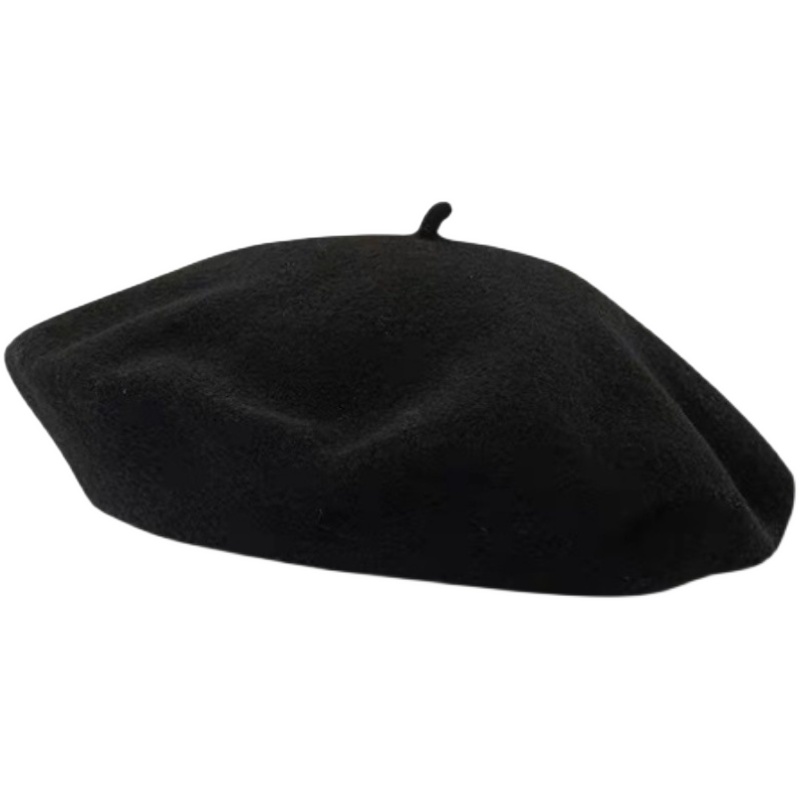 女性用クラシックウールベレー帽、無地、フレンチスタイル、トッ - Beret French Wool のレビューと価格