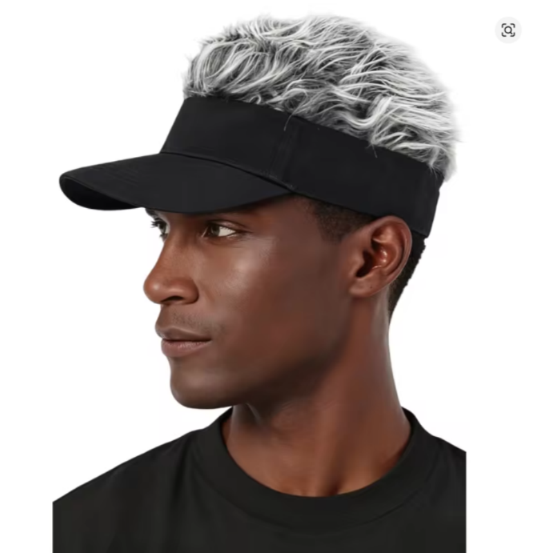 男性女性合成スパイクウィッグヘアゴルフ野球帽偽毛抗 UV サ - Visor Sun Hat のレビューと価格