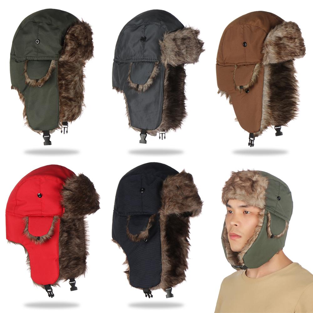 暖かい冬用ファー耳当て付きスキーハット 男女兼用 トラッパー - Winter Trapper Hat のレビューと価格