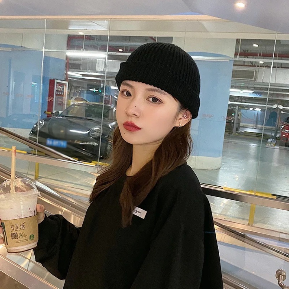 秋冬ユニセックスソリッドカラーカフ付きビーニークラシックリブ - Beanie Cuffed Knit のレビューと価格
