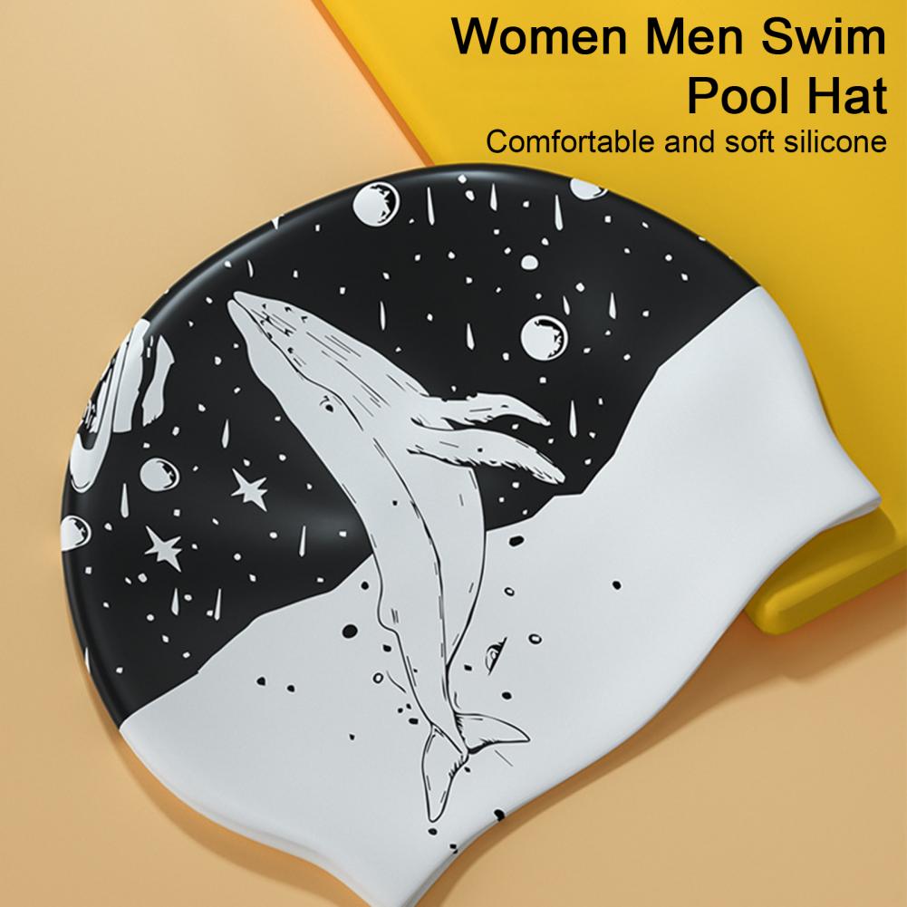 男性と女性のためのシリコンキャップ,プロの長髪,水泳帽,両面 - Swim Hat Silicone のレビューと価格