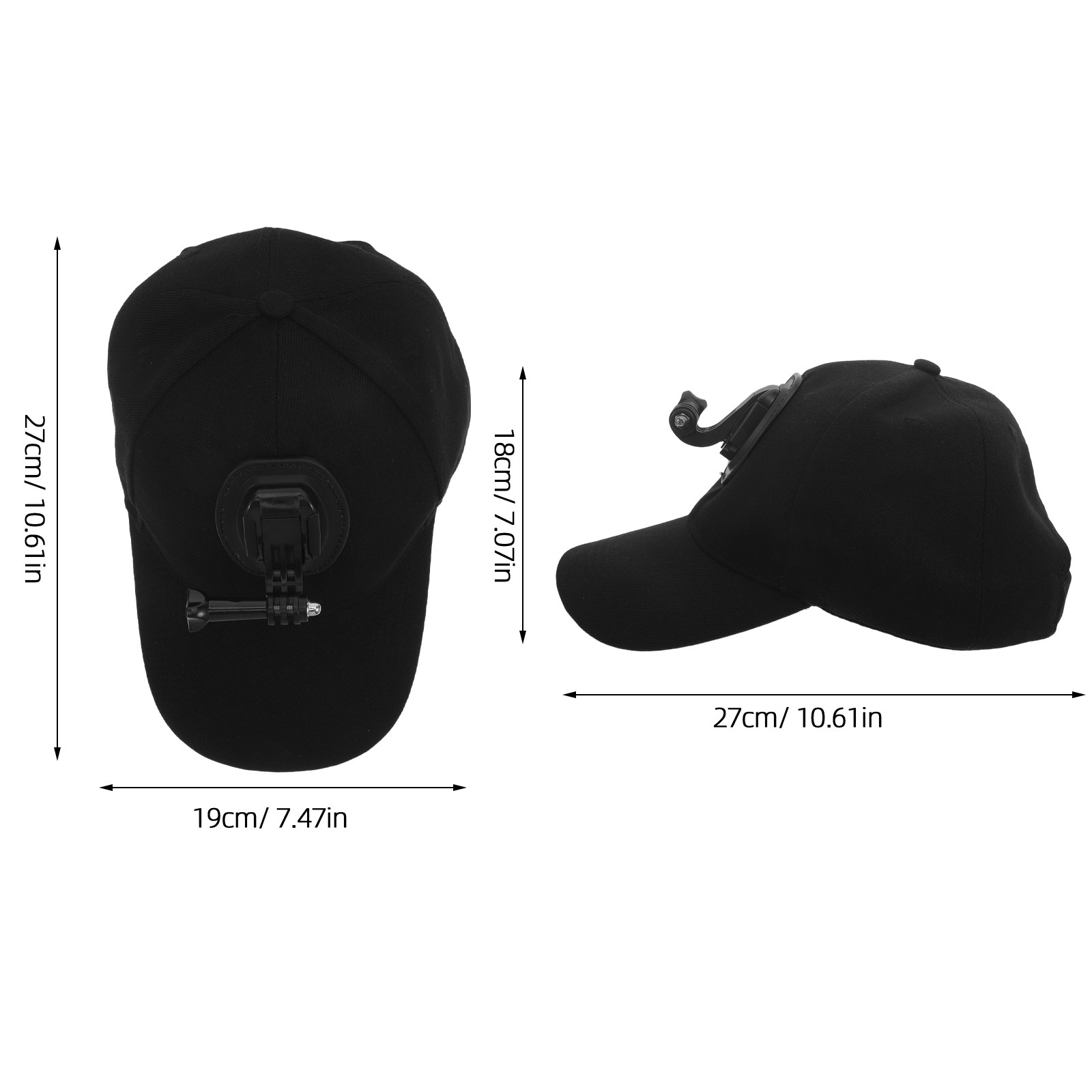 アクションカメラ用野球帽マウント、安全なクイックリリースクリ - Dad Hat Cotton のレビューと価格